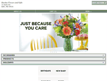 Tablet Screenshot of hawkesflowers.com